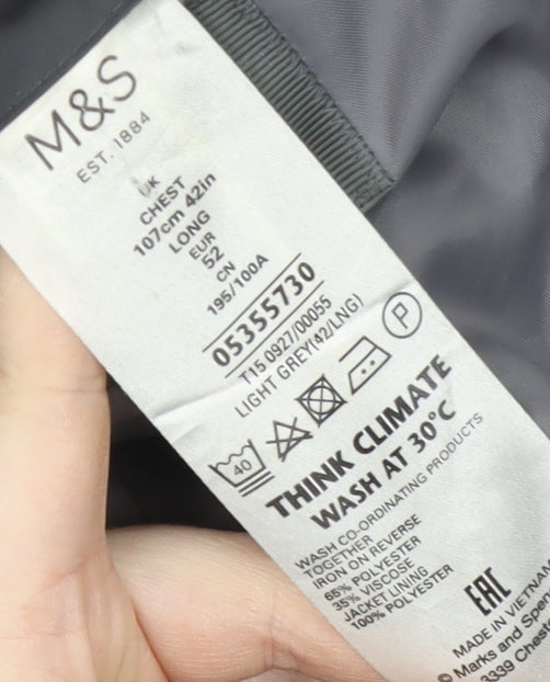 Mens UK Size 42 Marks and Spencer Regular Grey Suit Jacket
