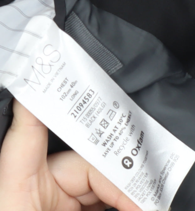 Mens UK Size 40 Marks and Spencer Regular Black Suit Jacket