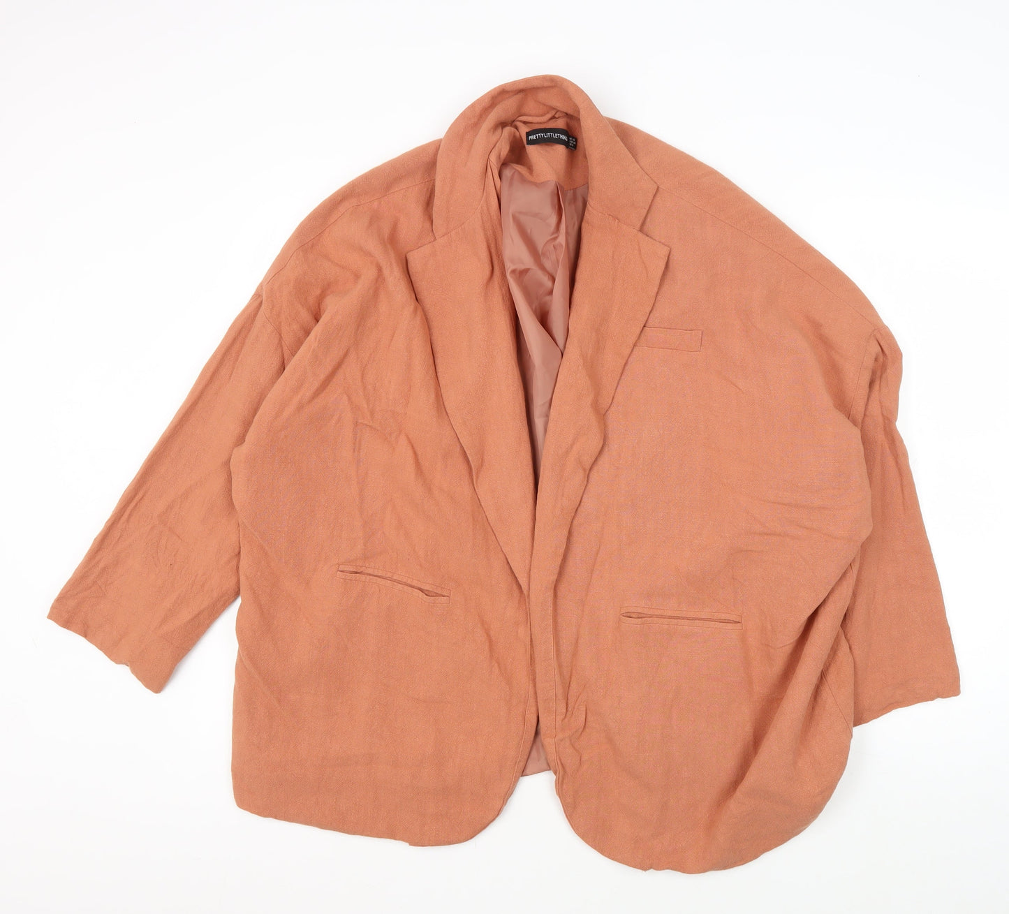 Womens UK Size 10 PRETTYLITTLETHING Orange Basic Jacket