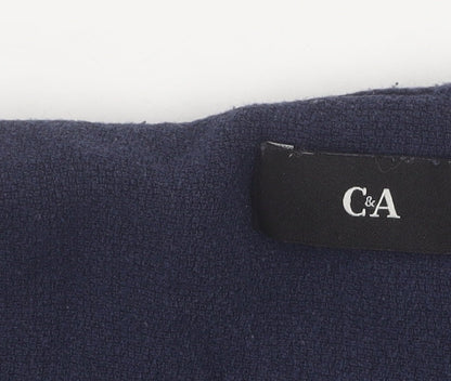 C&A Men's Blue Long Sleeve Button-Up Shirt M