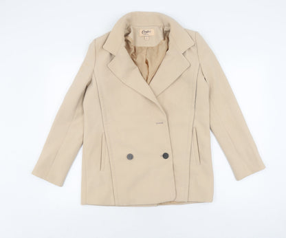 Mens UK Size M Candie's Beige Pea Coat