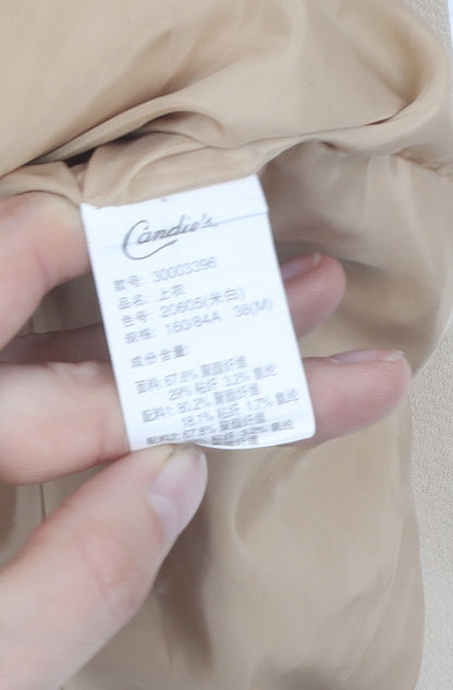 Mens UK Size M Candie's Beige Pea Coat