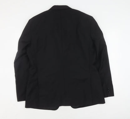 Mens UK Size 44 T.M.Lewin Regular Black Suit Tuxedo