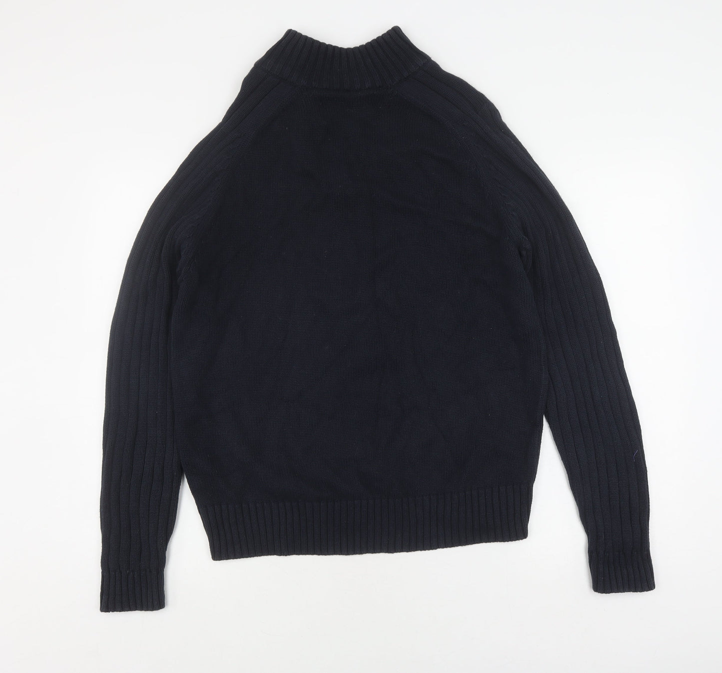 Marks and Spencer Men's Blue Cardigan, Medium, Cotton