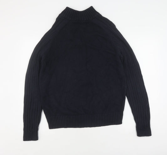 Marks and Spencer Men's Blue Cardigan, Medium, Cotton