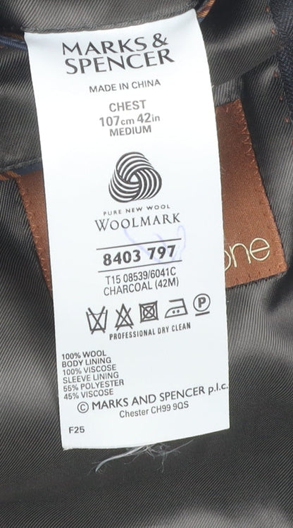 Mens UK Size 42 Marks and Spencer Regular Grey Suit Jacket