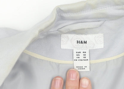 H&M Women's Grey Blazer Size 12 Classic Fit