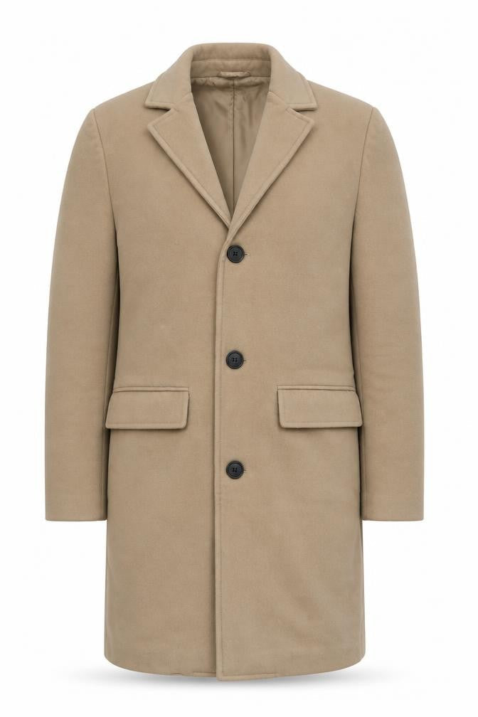 Mens UK Size XS boohooMAN Beige Overcoat