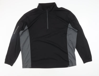 Woodworm Men's Black 2XL Track Jacket, Breathable