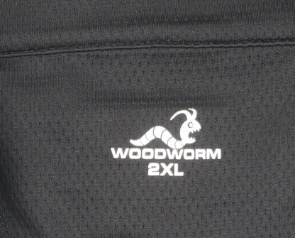 Woodworm Men's Black 2XL Track Jacket, Breathable