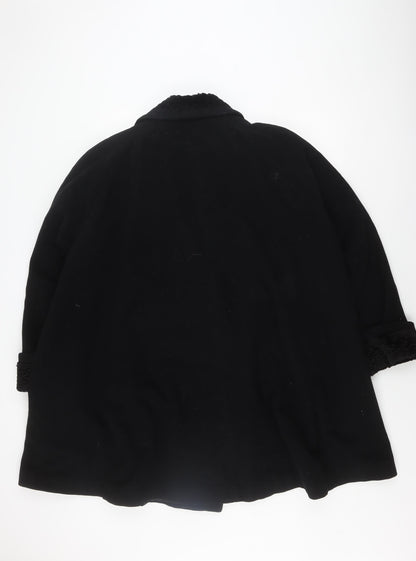 Klass Women's Black Wool Blend Coat Size 14 Winter