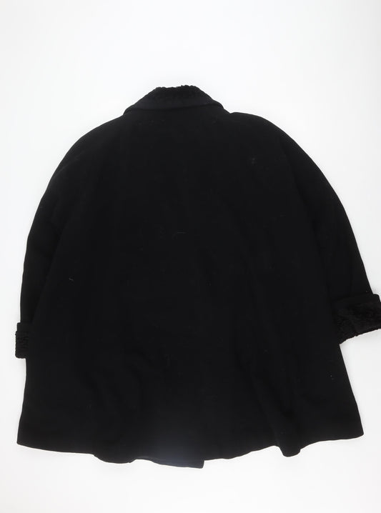 Klass Women's Black Wool Blend Coat Size 14 Winter