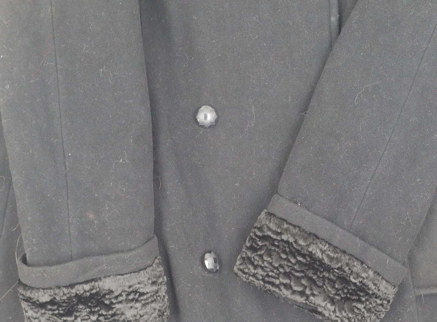 Klass Women's Black Wool Blend Coat Size 14 Winter