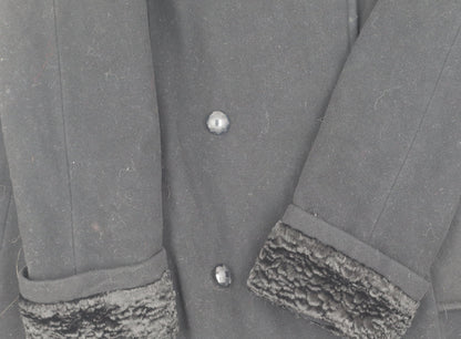 Klass Women's Black Wool Blend Coat Size 14 Winter