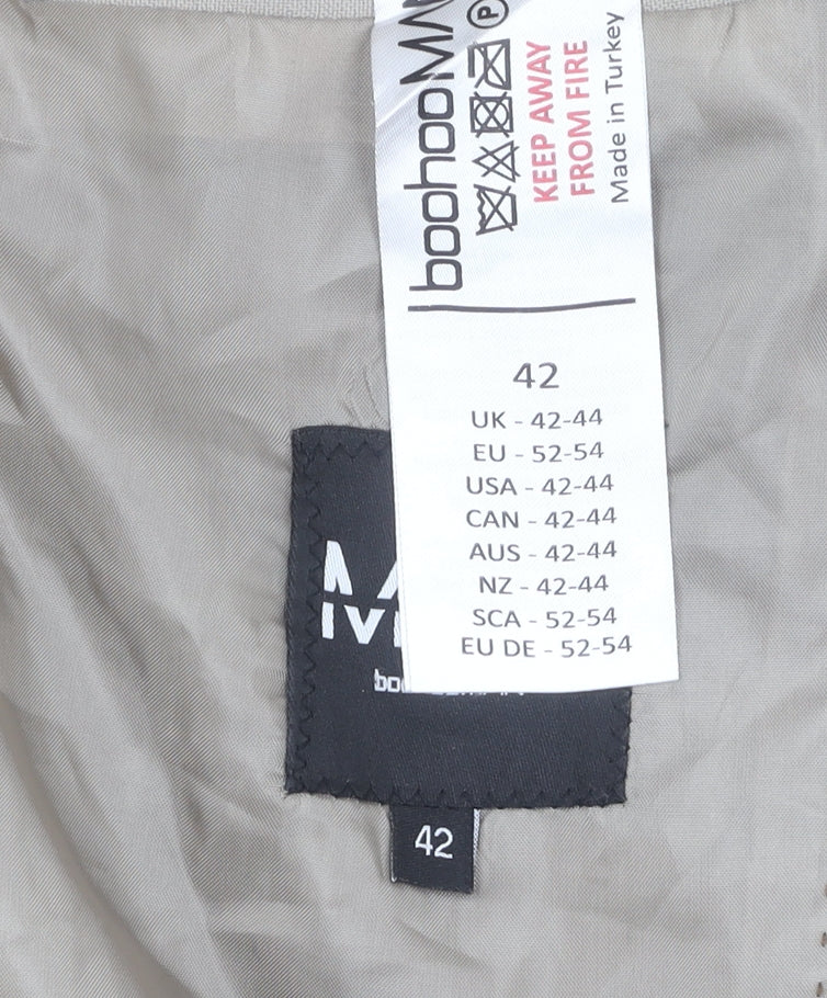 Mens UK Size 42 boohooMAN Regular Beige Suit Jacket