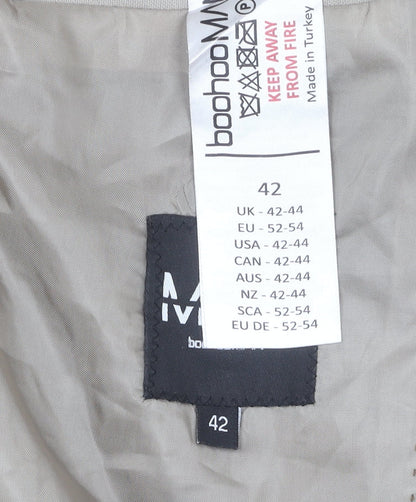 Mens UK Size 42 boohooMAN Regular Beige Suit Jacket
