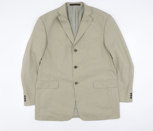 Mens UK Size 42 Marks and Spencer Regular Beige Suit Jacket