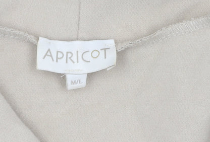 Apricot Women's Beige Black Long Coat with Toggle M-L