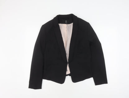 H&M Women's Black Blazer Size 14 Regular Fit