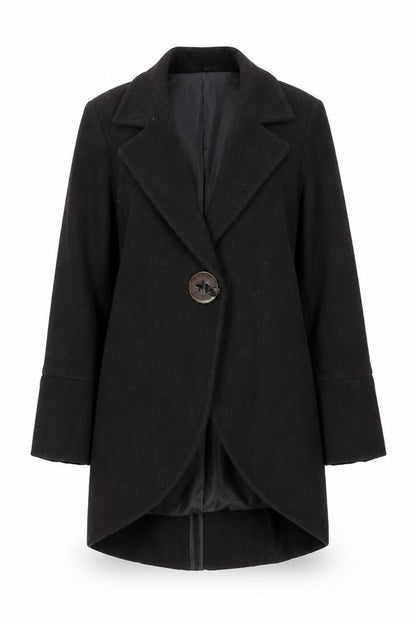 Marks & Spencer Women's Black Wool Coat, Size 10
