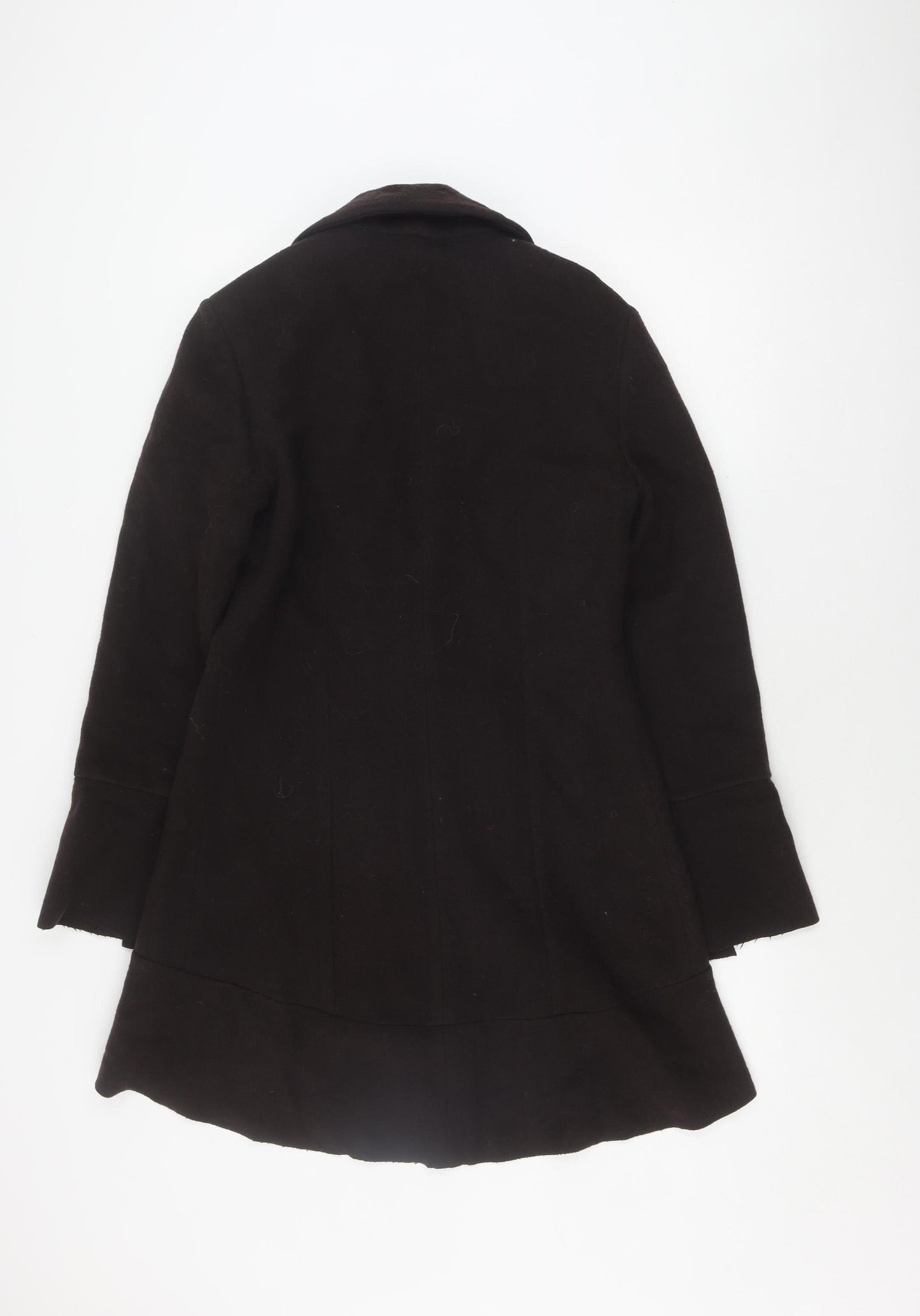 Womens UK Size 10 Marks and Spencer Black Overcoat
