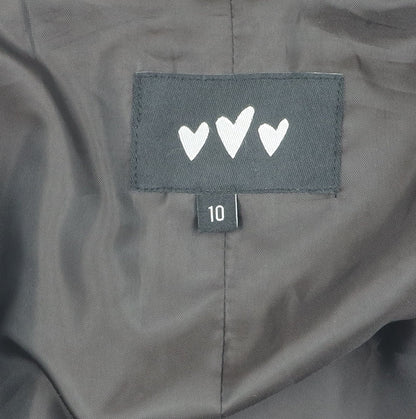 Womens UK Size 10 Marks and Spencer Black Overcoat