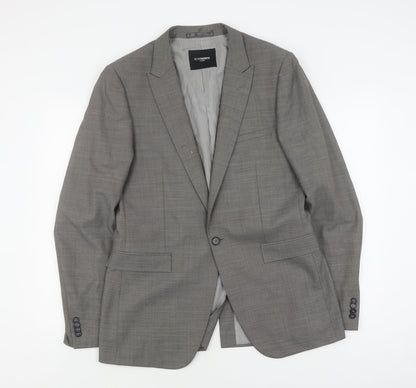 Mens UK Size 40 Peter Werth Regular Grey Suit Jacket