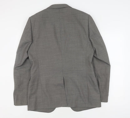 Mens UK Size 40 Peter Werth Regular Grey Suit Jacket