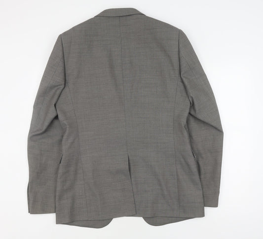 Mens UK Size 40 Peter Werth Regular Grey Suit Jacket