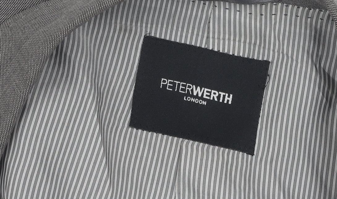 Mens UK Size 40 Peter Werth Regular Grey Suit Jacket
