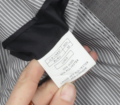 Mens UK Size 40 Peter Werth Regular Grey Suit Jacket