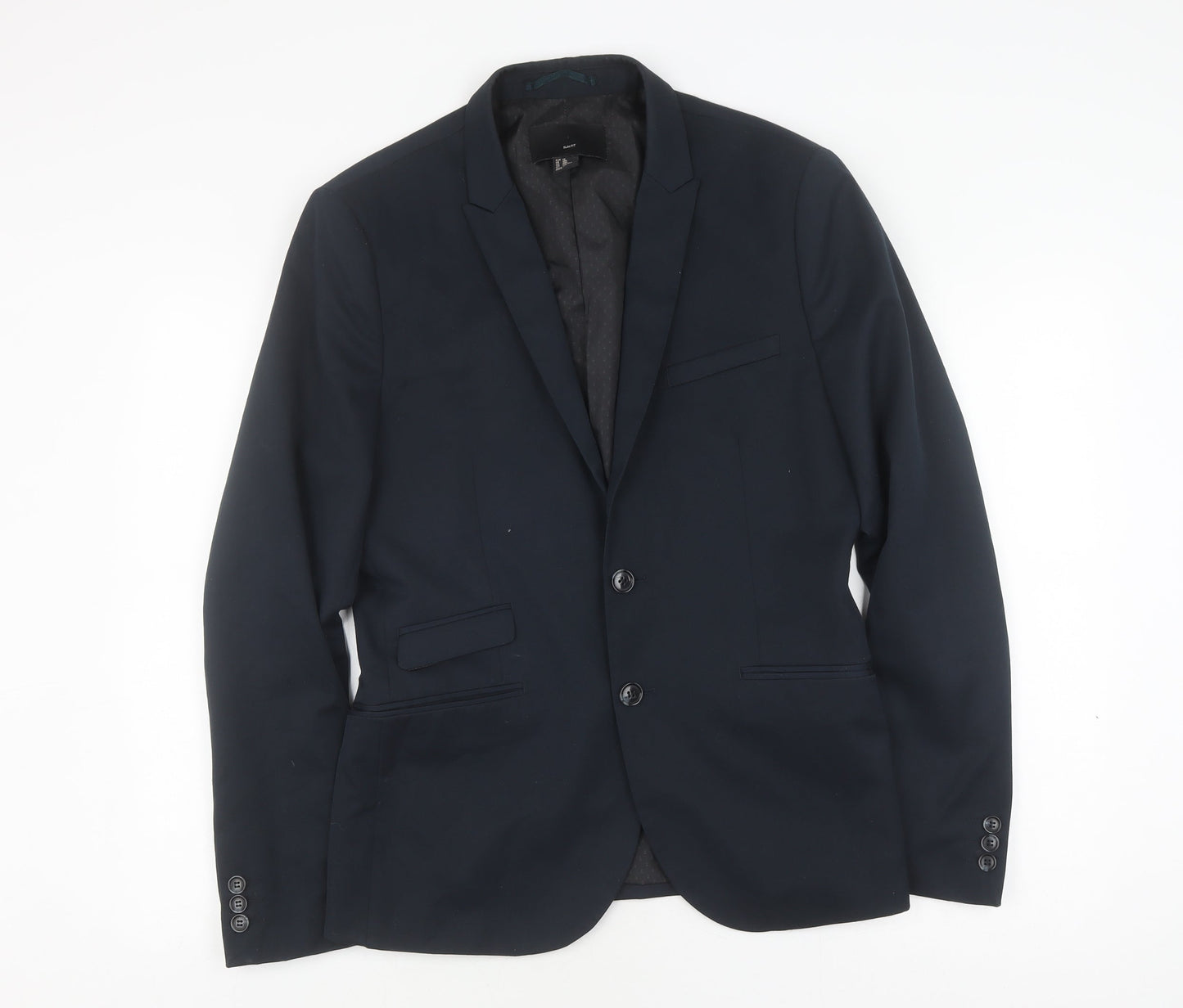 Mens UK Size 38 H&M Regular Blue Suit Jacket