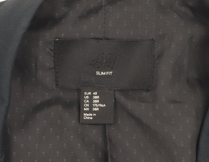 Mens UK Size 38 H&M Regular Blue Suit Jacket
