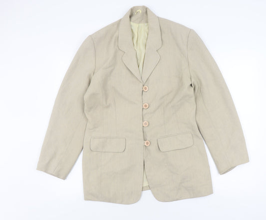 Dorothy Perkins Women's Beige Blazer Size 14