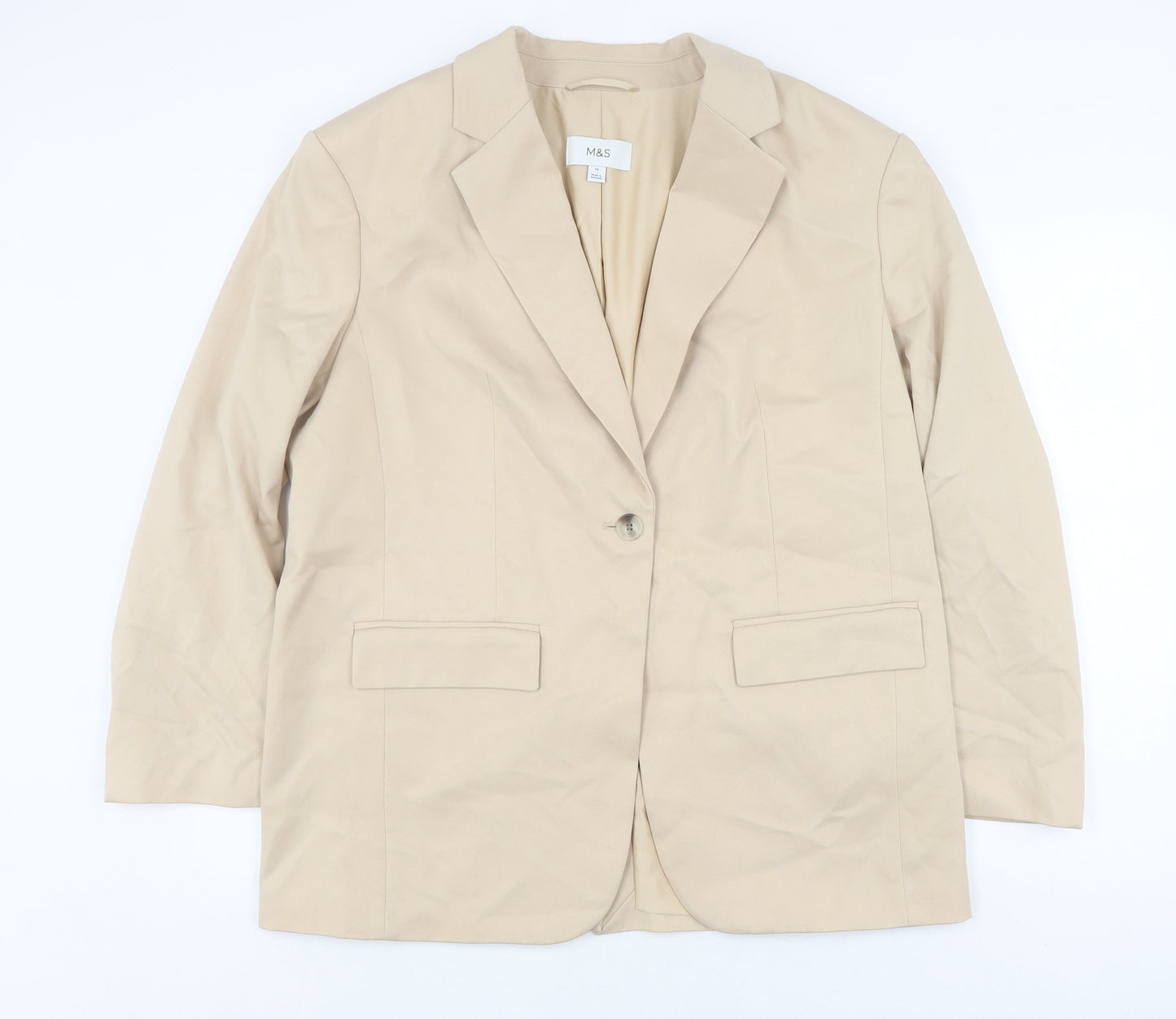 Marks & Spencer Women's Beige Blazer Size 16