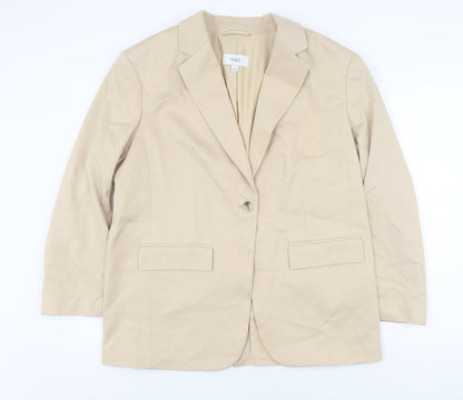 Marks & Spencer Women's Beige Blazer Size 16