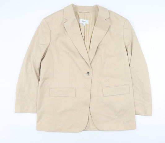 Marks & Spencer Women's Beige Blazer Size 16