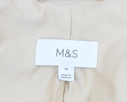 Marks & Spencer Women's Beige Blazer Size 16