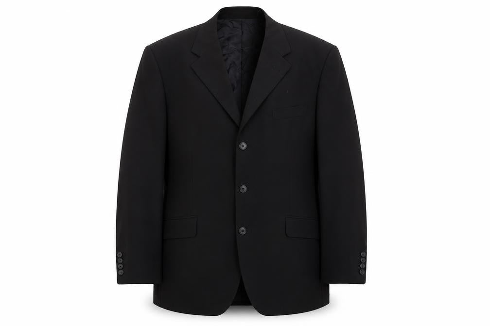Mens UK Size 44 Jeff Banks Regular Black Suit Jacket