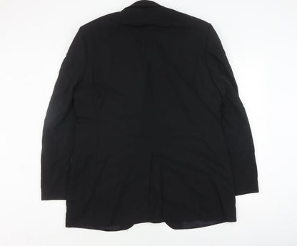 Mens UK Size 44 Jeff Banks Regular Black Suit Jacket