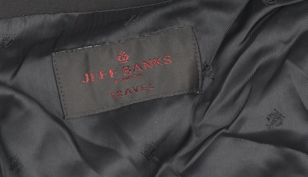 Mens UK Size 44 Jeff Banks Regular Black Suit Jacket