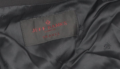 Mens UK Size 44 Jeff Banks Regular Black Suit Jacket