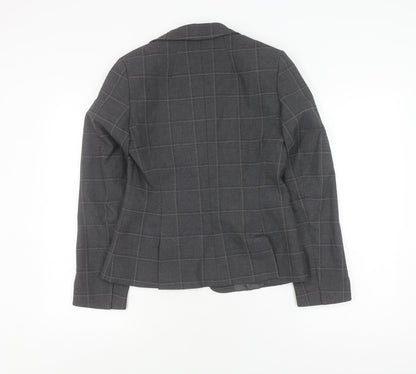 Oasis Women's Grey Check Blazer Size 12