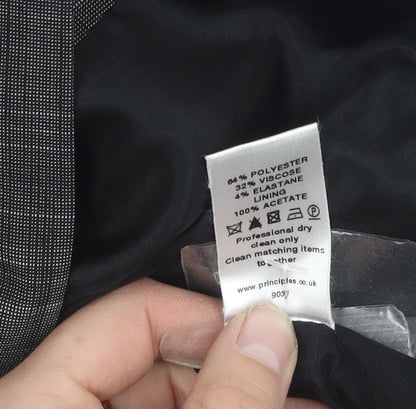 Principles Women's Grey Check Suit Jacket Size 18