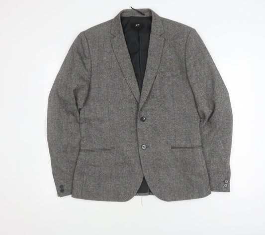 Mens UK Size 42 H&M Regular Grey Suit Jacket