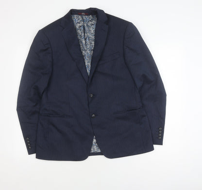 Mens UK Size 40 Marks and Spencer Regular Blue Suit Jacket