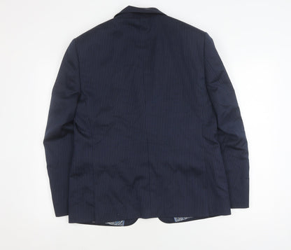 Mens UK Size 40 Marks and Spencer Regular Blue Suit Jacket