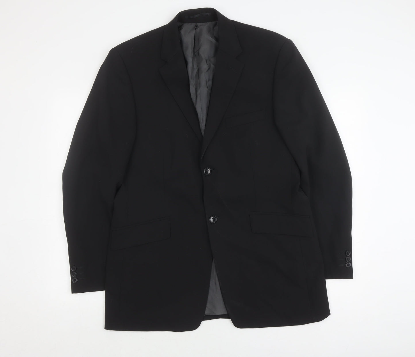 Mens UK Size 40 Jeff Banks Regular Black Suit Jacket