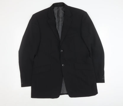 Mens UK Size 40 Jeff Banks Regular Black Suit Jacket
