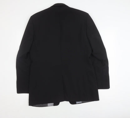 Mens UK Size 40 Jeff Banks Regular Black Suit Jacket
